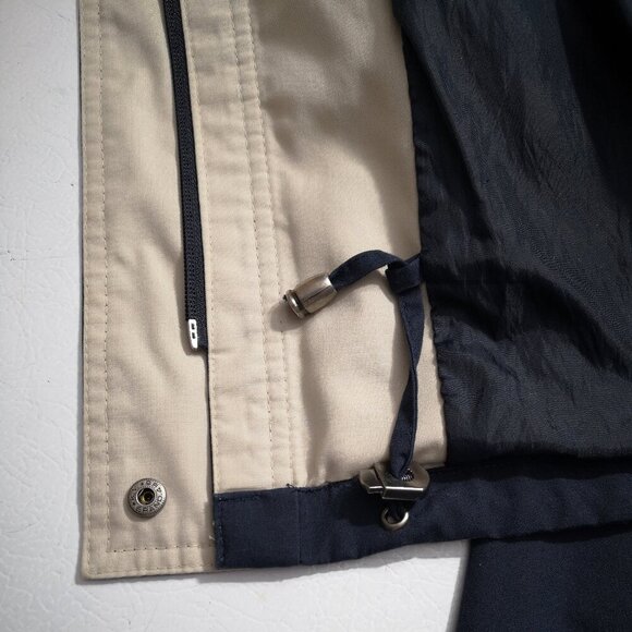 Mona Lisa Sport by Fenelli Ladies Size 16.5 Navy w/ Beige Lined Jacket - Picture 7 of 11